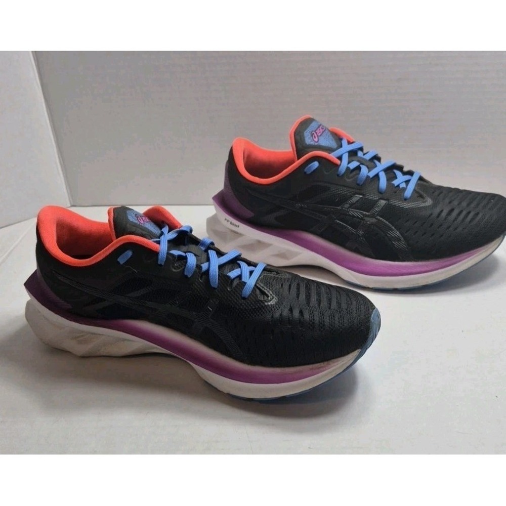ASICS Novablast Women's 7.5‎ Running Shoes Black Blue Purple 1012A584 OG